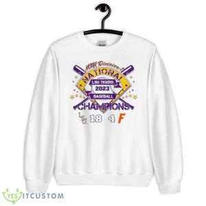 LSU Tiger 18 – 4 Florida 2023 2023 College World Series Champions Finals Score Shirt - Unisex Heavy Blend Crewneck Sweatshirt