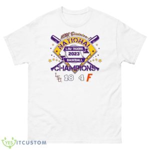 LSU Tiger 18 – 4 Florida 2023 2023 College World Series Champions Finals Score Shirt - 500 Men’s Classic Tee Gildan