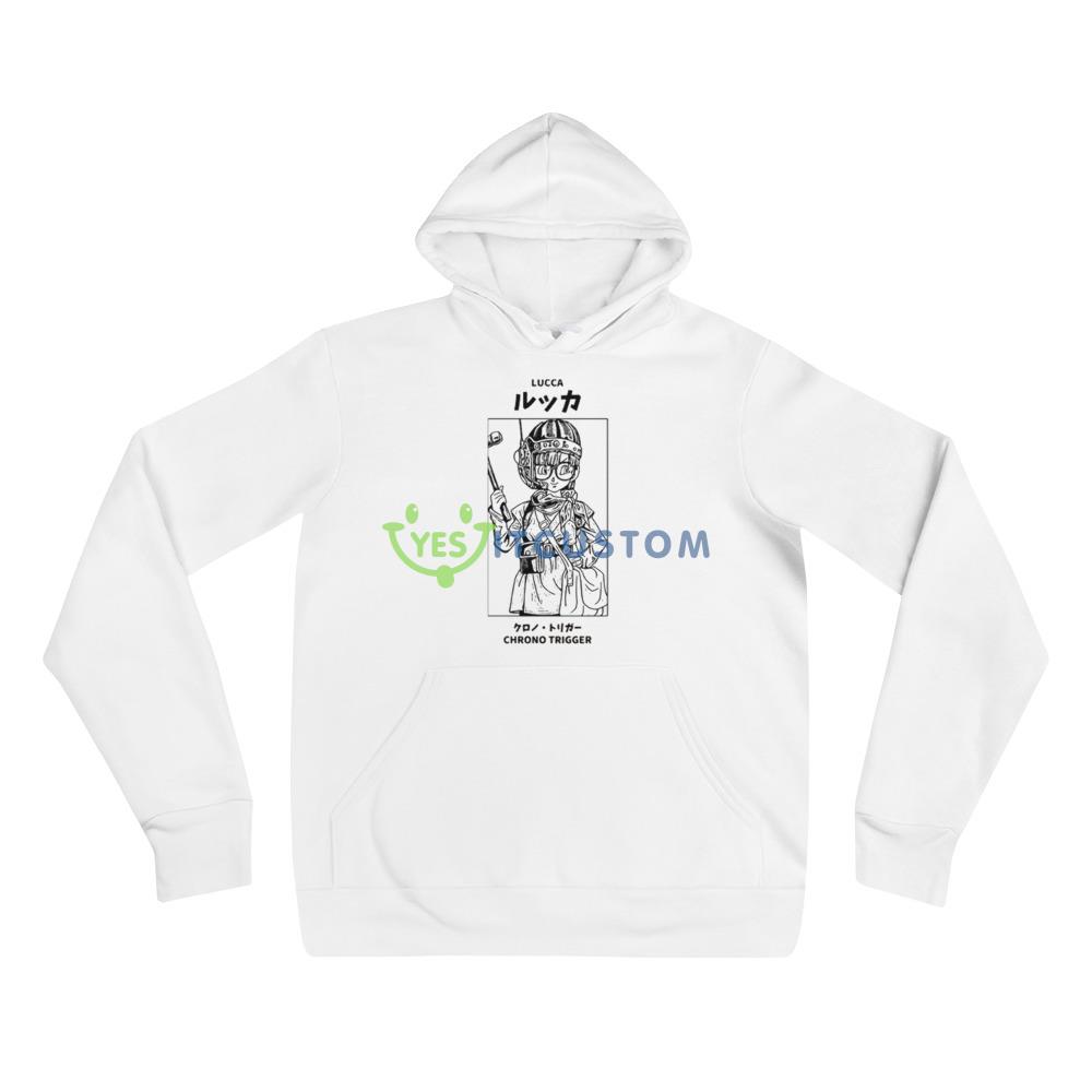 Lucca Chrono Trigger White T Shirt Mockup 13 Lucca Chrono Trigger White T Shirt Mockup - 3719 Unisex Fleece Pullover Hoodie