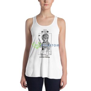 Lucca Chrono Trigger White T Shirt Mockup 9 Lucca Chrono Trigger White T Shirt Mockup - 8800 Women's Flowy Racerback Tank