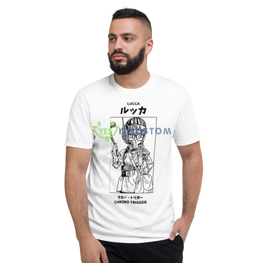 Lucca Chrono Trigger White T Shirt Mockup 5 Lucca Chrono Trigger White T Shirt Mockup - 980 Lightweight Fashion Short Sleeve T-Shirt