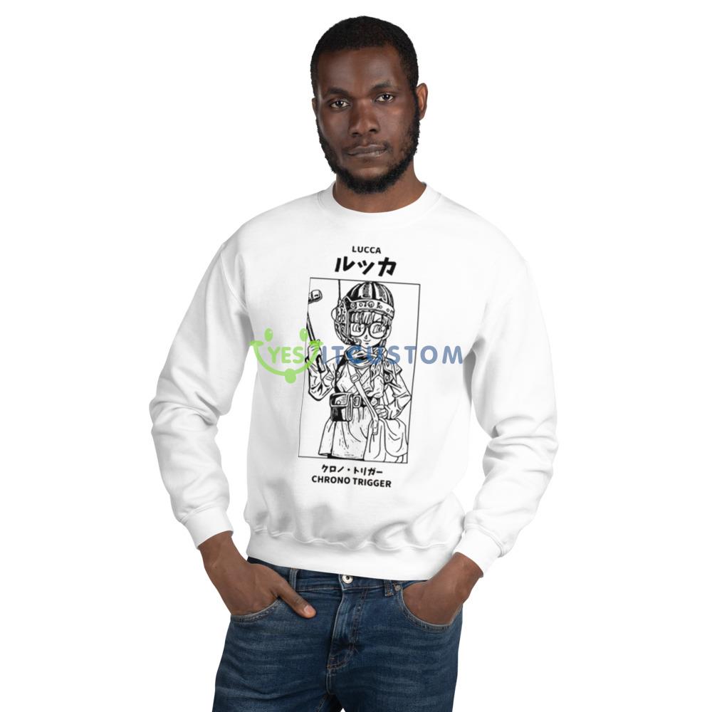 Lucca Chrono Trigger White T Shirt Mockup 12 Lucca Chrono Trigger White T Shirt Mockup - 18000 Unisex Heavy Blend Crewneck Sweatshirt