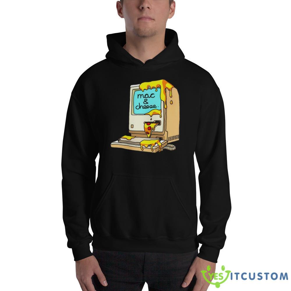Mac and cheese computer shirt 2 Mac and cheese computer shirt - 18500 Unisex Heavy Blend Hooded Sweatshirt