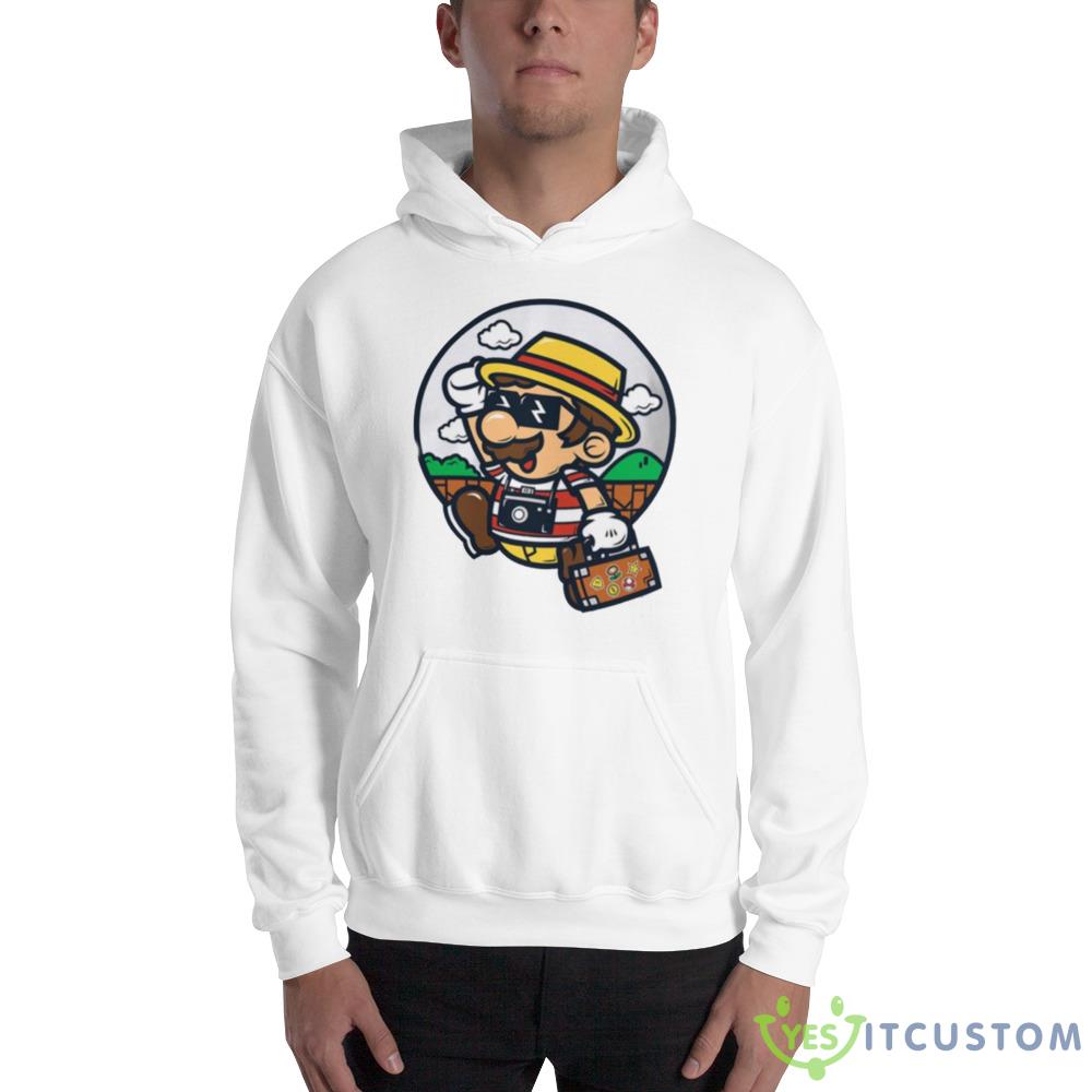 Mario Travel Jump Design Shirt 2 Mario Travel Jump Design Shirt - 18500 Unisex Heavy Blend Hooded Sweatshirt