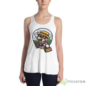 Mario Travel Jump Design Shirt 7 Mario Travel Jump Design Shirt - 8800 Women's Flowy Racerback Tank