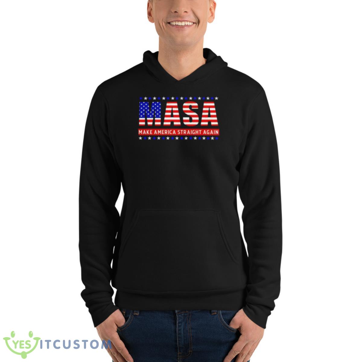 Masa Make America Straight Again USA Flag Shirt 13 Masa Make America Straight Again USA Flag Shirt - Unisex Fleece Pullover Hoodie