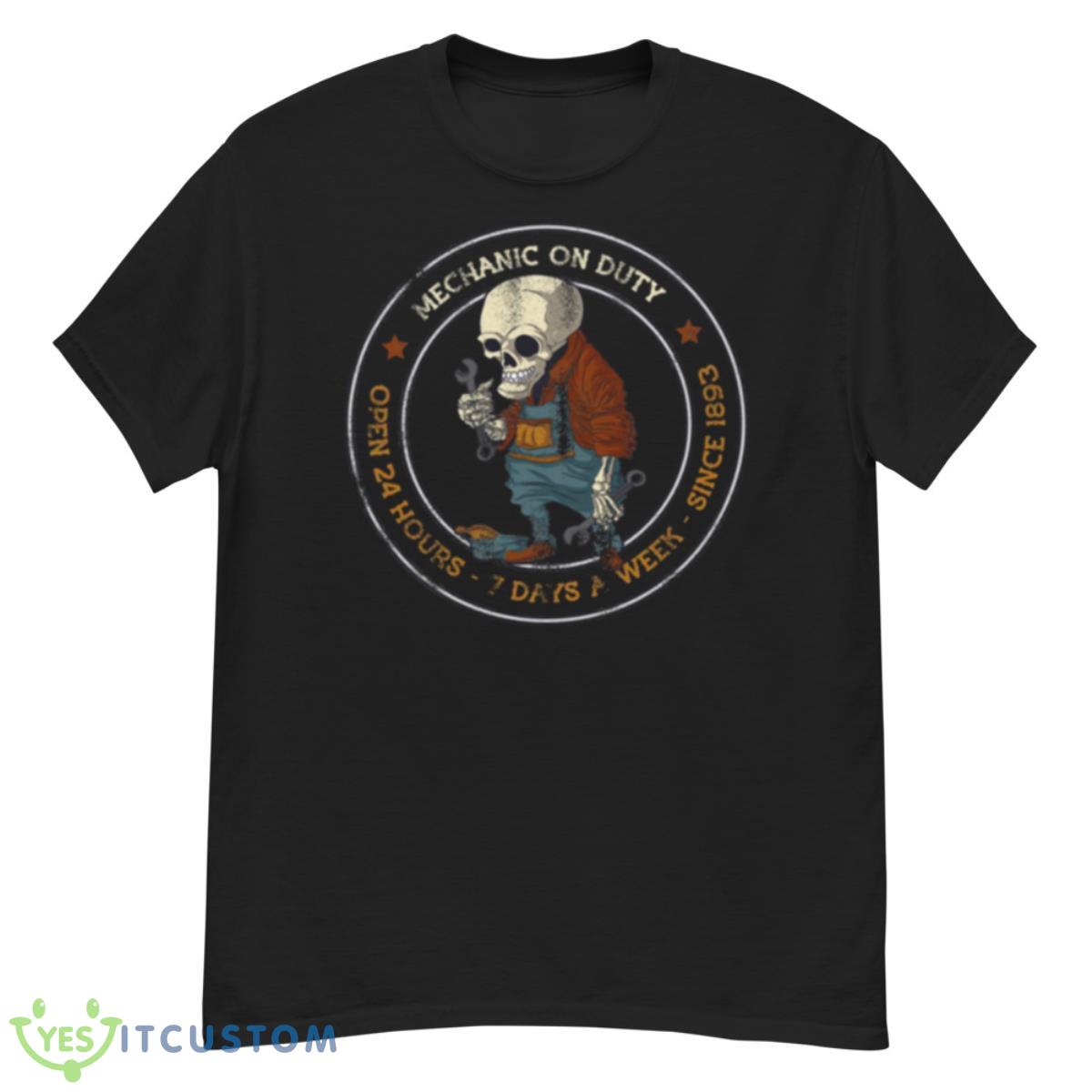 Mechanic On Duty Zombie Fix Auto Repair Shop Shirt 12 Mechanic On Duty Zombie Fix Auto Repair Shop Shirt - G500 Men’s Classic T-Shirt