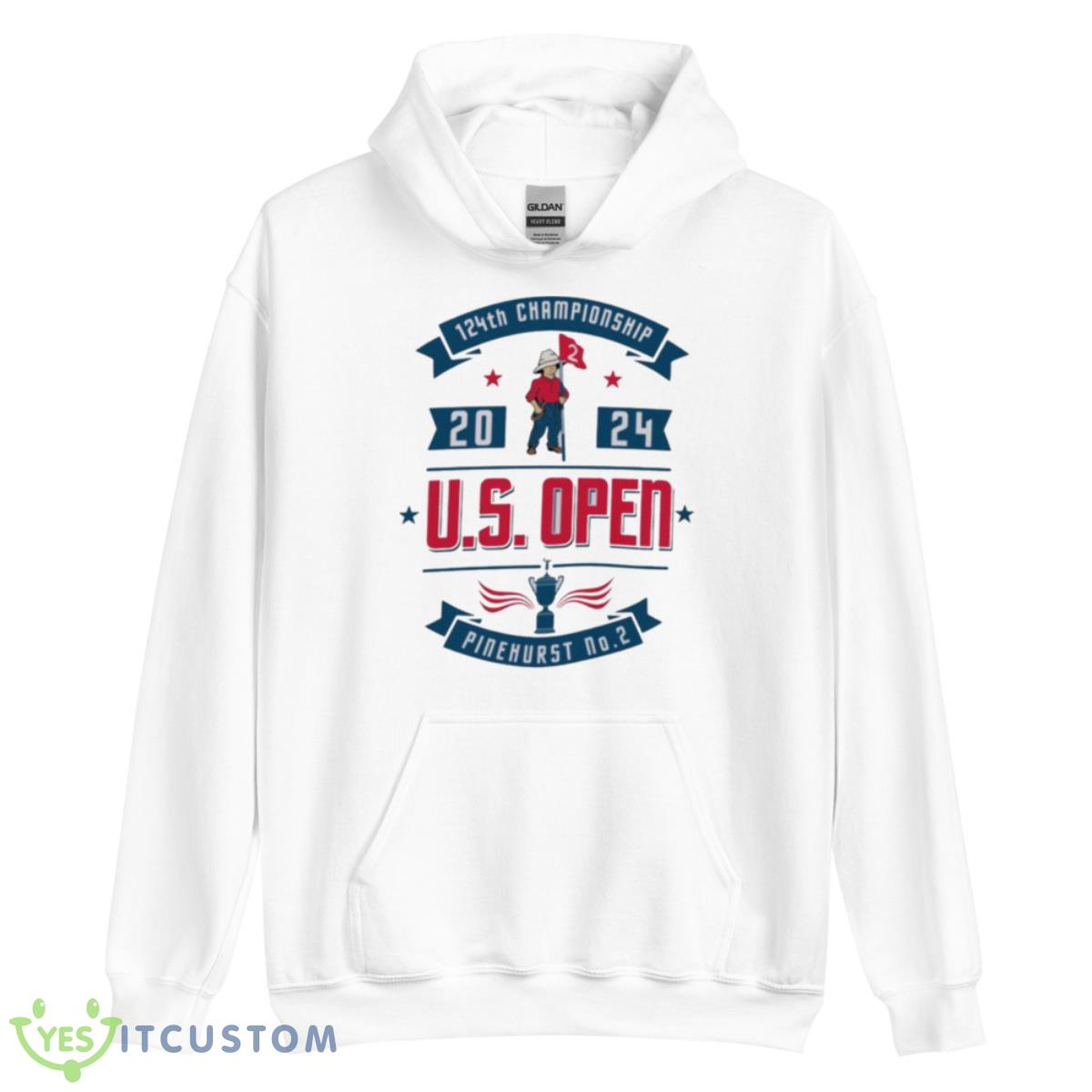 Men’s 2024 US Open Ahead White Crest Pembroke T Shirt 3 Men’s 2024 US Open Ahead White Crest Pembroke T Shirt - Unisex Heavy Blend Hooded Sweatshirt