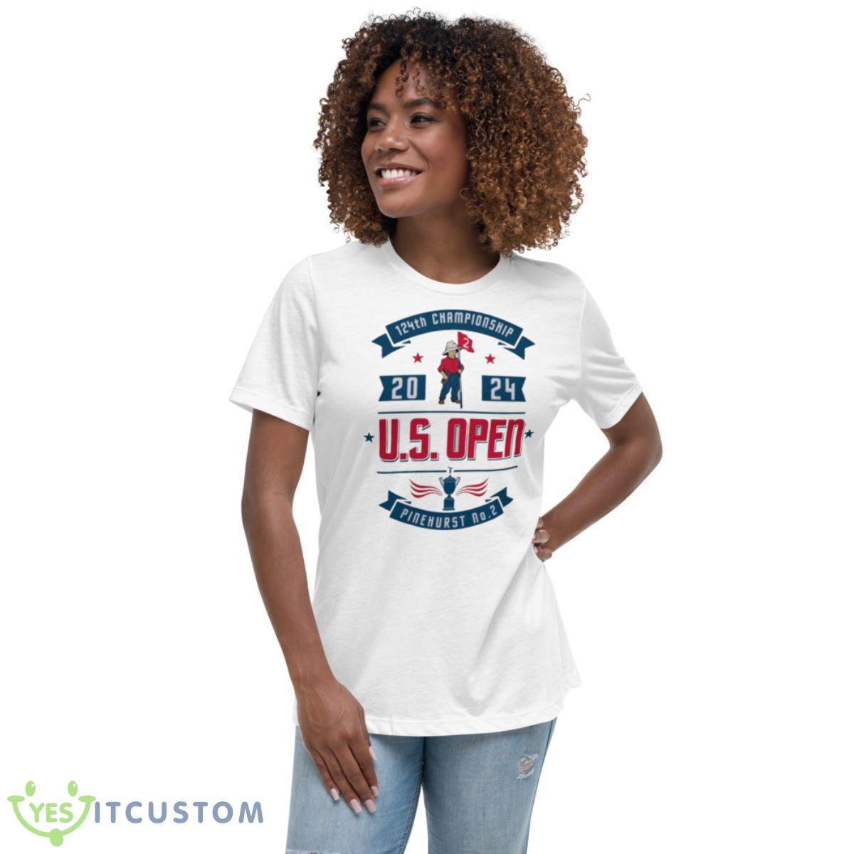 Men’s 2024 US Open Ahead White Crest Pembroke T Shirt 5 Men’s 2024 US Open Ahead White Crest Pembroke T Shirt - Women's Relaxed Short Sleeve Jersey Tee