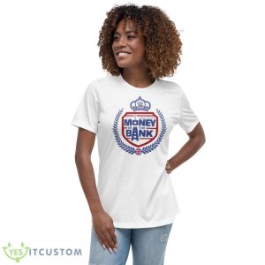 Men’s White Money In The Bank 2023 Crest Shirt - Women's Relaxed Short Sleeve Jersey Tee
