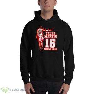 Miami Heat Caleb Martin NBA Player Graphics Shirt - 18500 Unisex Heavy Blend Hooded Sweatshirt