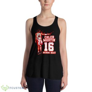 Miami Heat Caleb Martin NBA Player Graphics Shirt - 8800 Women's Flowy Racerback Tank