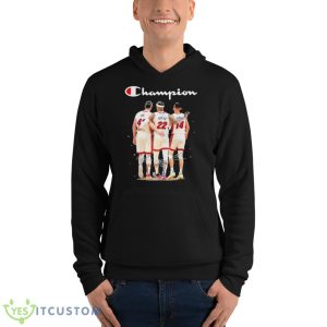 Miami Heat Love Butler And Herro Champions 2023 Signatures Shirt 9 Miami Heat Love Butler And Herro Champions 2023 Signatures Shirt - Unisex Fleece Pullover Hoodie