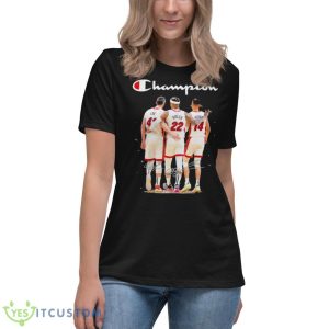 Miami Heat Love Butler And Herro Champions 2023 Signatures Shirt 11 Miami Heat Love Butler And Herro Champions 2023 Signatures Shirt - Women's Relaxed Short Sleeve Jersey Tee