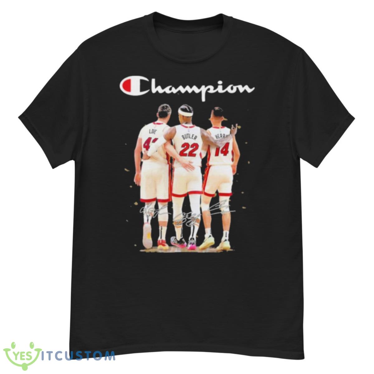 Miami Heat Love Butler And Herro Champions 2023 Signatures Shirt 12 Miami Heat Love Butler And Herro Champions 2023 Signatures Shirt - G500 Men’s Classic T-Shirt