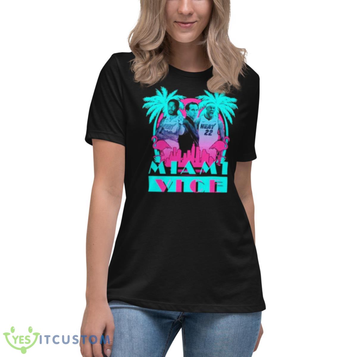 Miami Heat Miami Vice Shirt 6 Miami Heat Miami Vice Shirt - Women's Relaxed Short Sleeve Jersey Tee