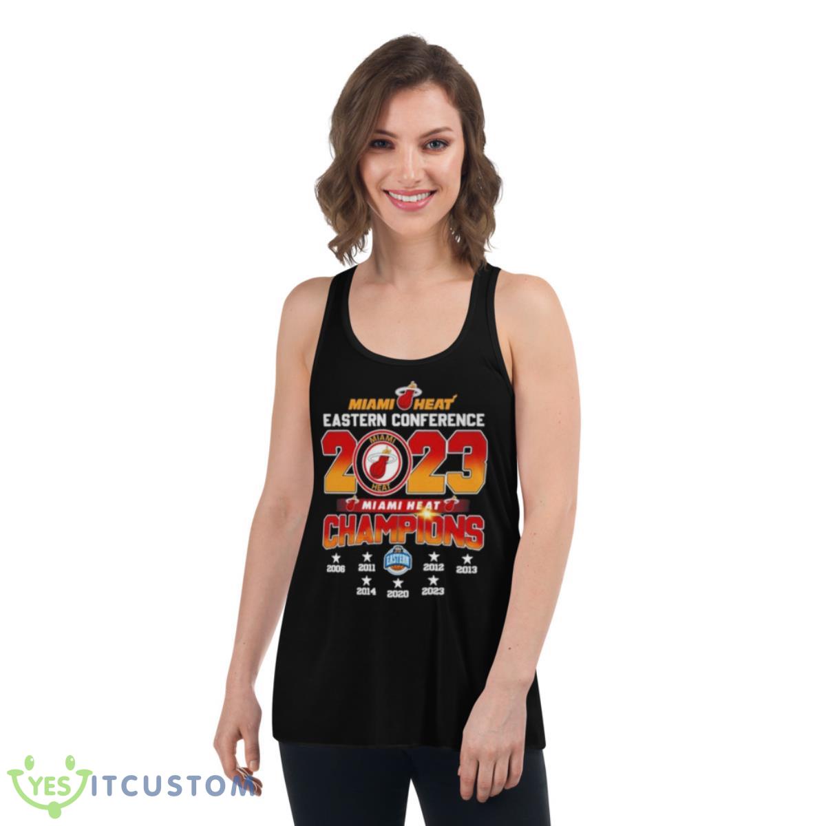 Miami Heat NHL 2023 Eastern Conference Champions Shirt 5 Miami Heat NHL 2023 Eastern Conference Champions Shirt - Women's Flowy Racerback Tank