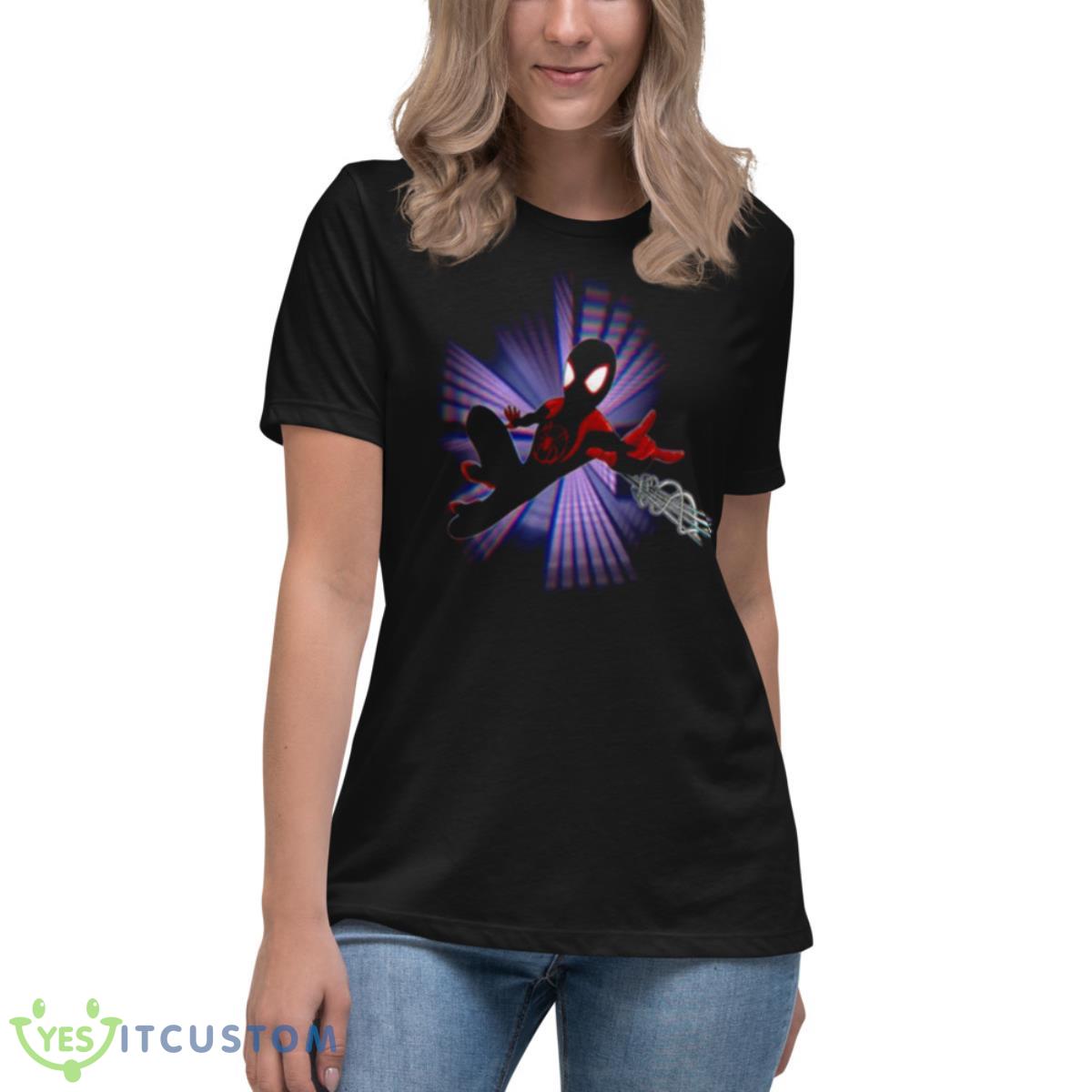 Miles Morales Spider Verse Graphic Shirt 6 Miles Morales Spider Verse Graphic Shirt - Women's Relaxed Short Sleeve Jersey Tee