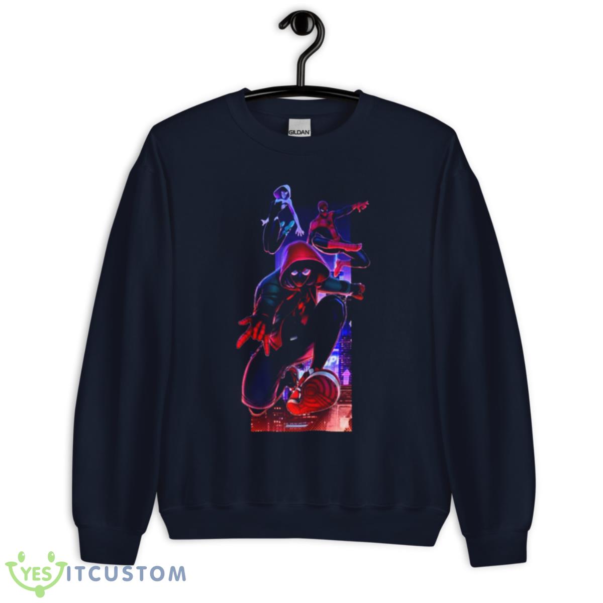 Miles Peter And Gwen Graphic Shirt 2 Miles Peter And Gwen Graphic Shirt - Unisex Crewneck Sweatshirt-1