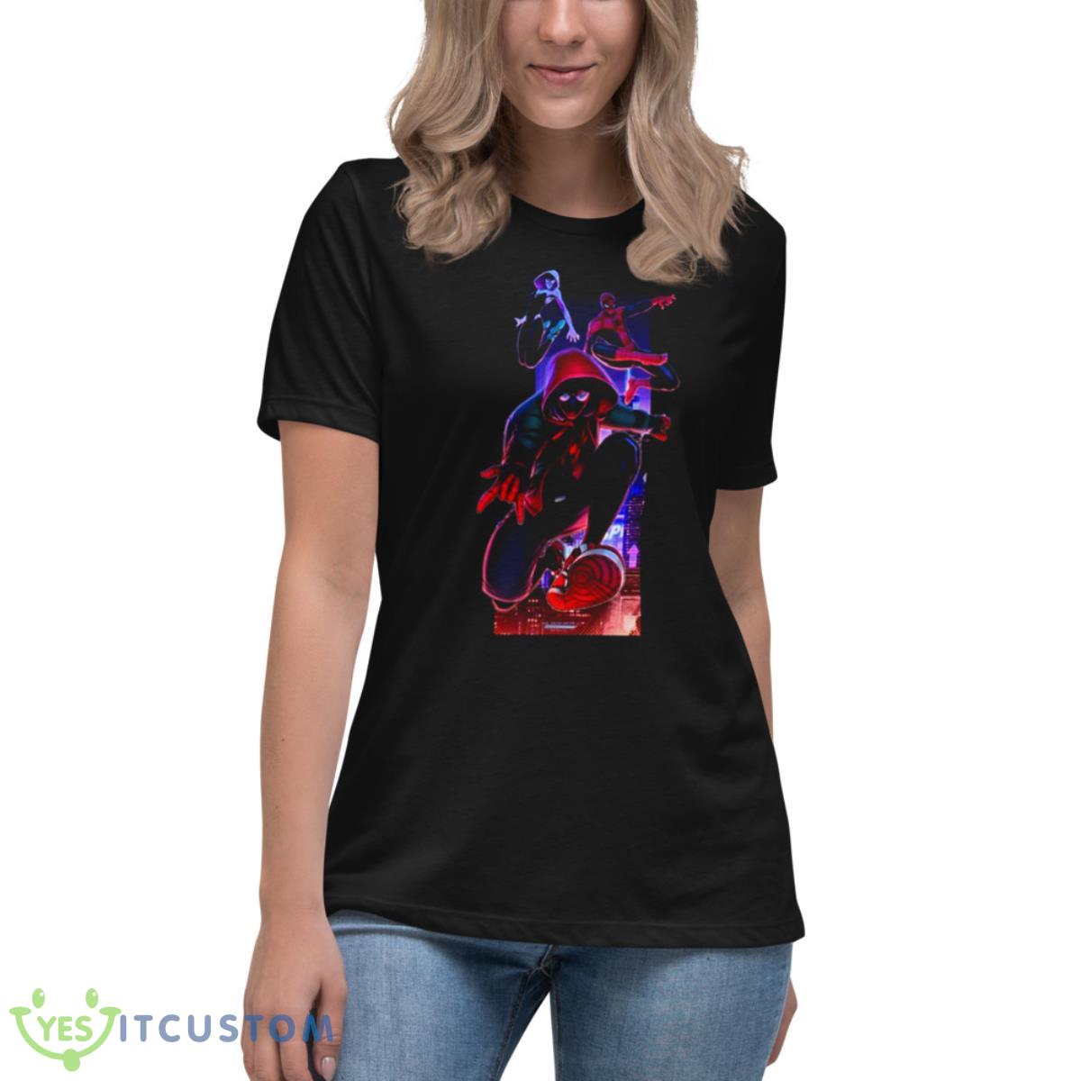 Miles Peter And Gwen Graphic Shirt 6 Miles Peter And Gwen Graphic Shirt - Women's Relaxed Short Sleeve Jersey Tee
