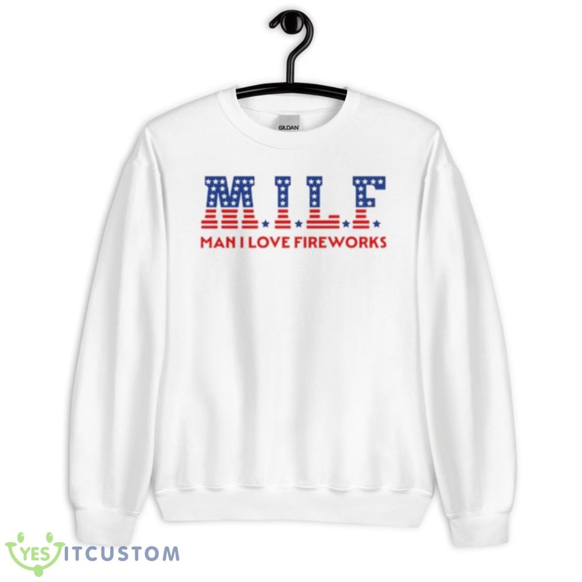 MILF Man I Love Fireworks Shirt 2 MILF Man I Love Fireworks Shirt - Unisex Heavy Blend Crewneck Sweatshirt