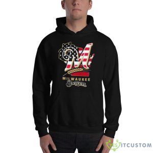 Milwaukee Brewers American Flag 2023 shirt 6 Milwaukee Brewers American Flag 2023 shirt - 18500 Unisex Heavy Blend Hooded Sweatshirt