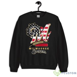 Milwaukee Brewers American Flag 2023 shirt - 18000 Unisex Heavy Blend Crewneck Sweatshirt