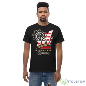 Milwaukee Brewers American Flag 2023 shirt 9 Milwaukee Brewers American Flag 2023 shirt - Men’s Classic Tee Gildan 5000