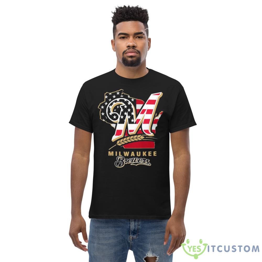 Milwaukee Brewers American Flag 2023 shirt 5 Milwaukee Brewers American Flag 2023 shirt - Men’s Classic Tee Gildan 5000