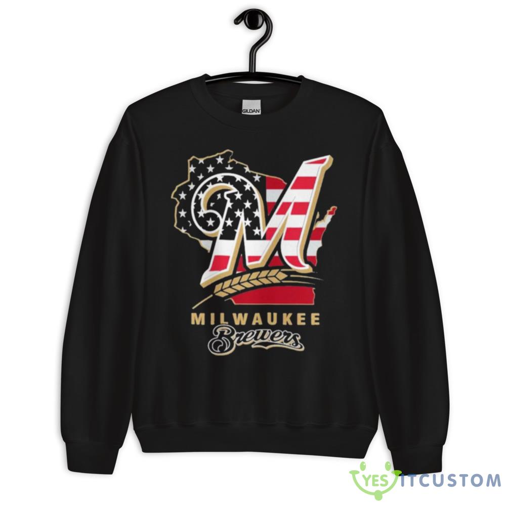 Milwaukee Brewers American Flag 2023 shirt 10 Milwaukee Brewers American Flag 2023 shirt - 18000 Unisex Heavy Blend Crewneck Sweatshirt
