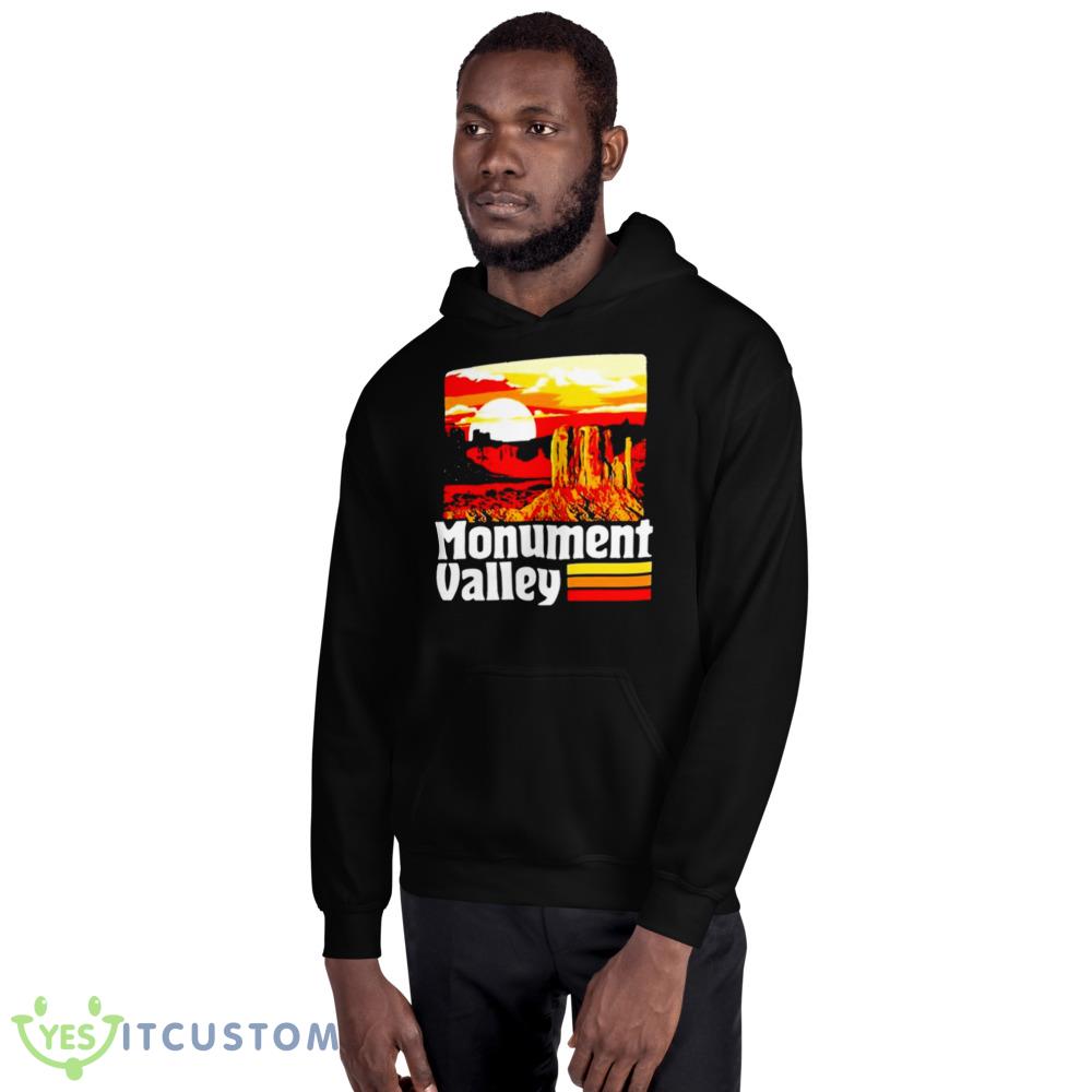 Monument valley Black T Shirt Mockup 11 Monument valley Black T Shirt Mockup - 18500 Unisex Heavy Blend Hooded Sweatshirt