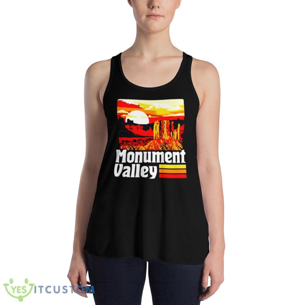 Monument valley Black T Shirt Mockup 3 Monument valley Black T Shirt Mockup - 8800 Women's Flowy Racerback Tank