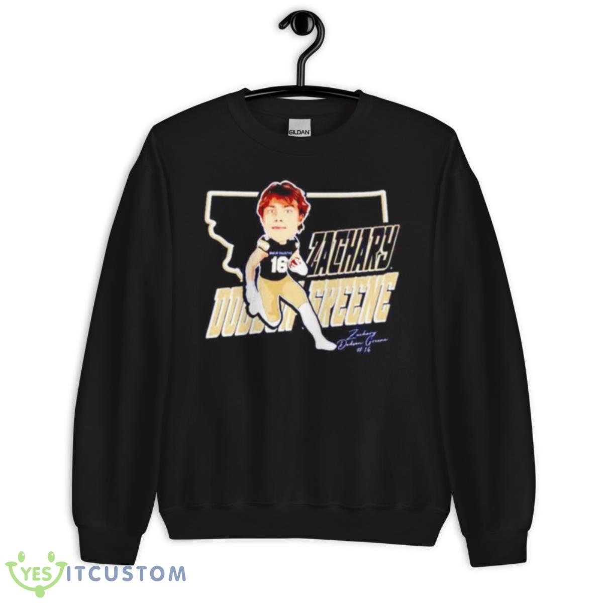 MSU Wide Receiver Zachary Dobson Greene Map Cartoon Shirt 3 MSU Wide Receiver Zachary Dobson Greene Map Cartoon Shirt - Unisex Crewneck Sweatshirt