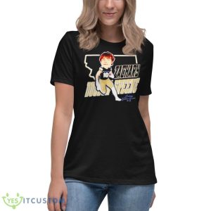 MSU Wide Receiver Zachary Dobson Greene Map Cartoon Shirt 11 MSU Wide Receiver Zachary Dobson Greene Map Cartoon Shirt - Women's Relaxed Short Sleeve Jersey Tee