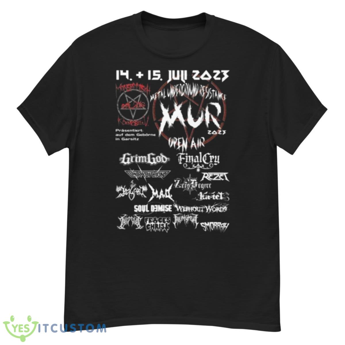 MUR Open Air 2023 Metal Underground Resistance Shirt 12 MUR Open Air 2023 Metal Underground Resistance Shirt - G500 Men’s Classic T-Shirt
