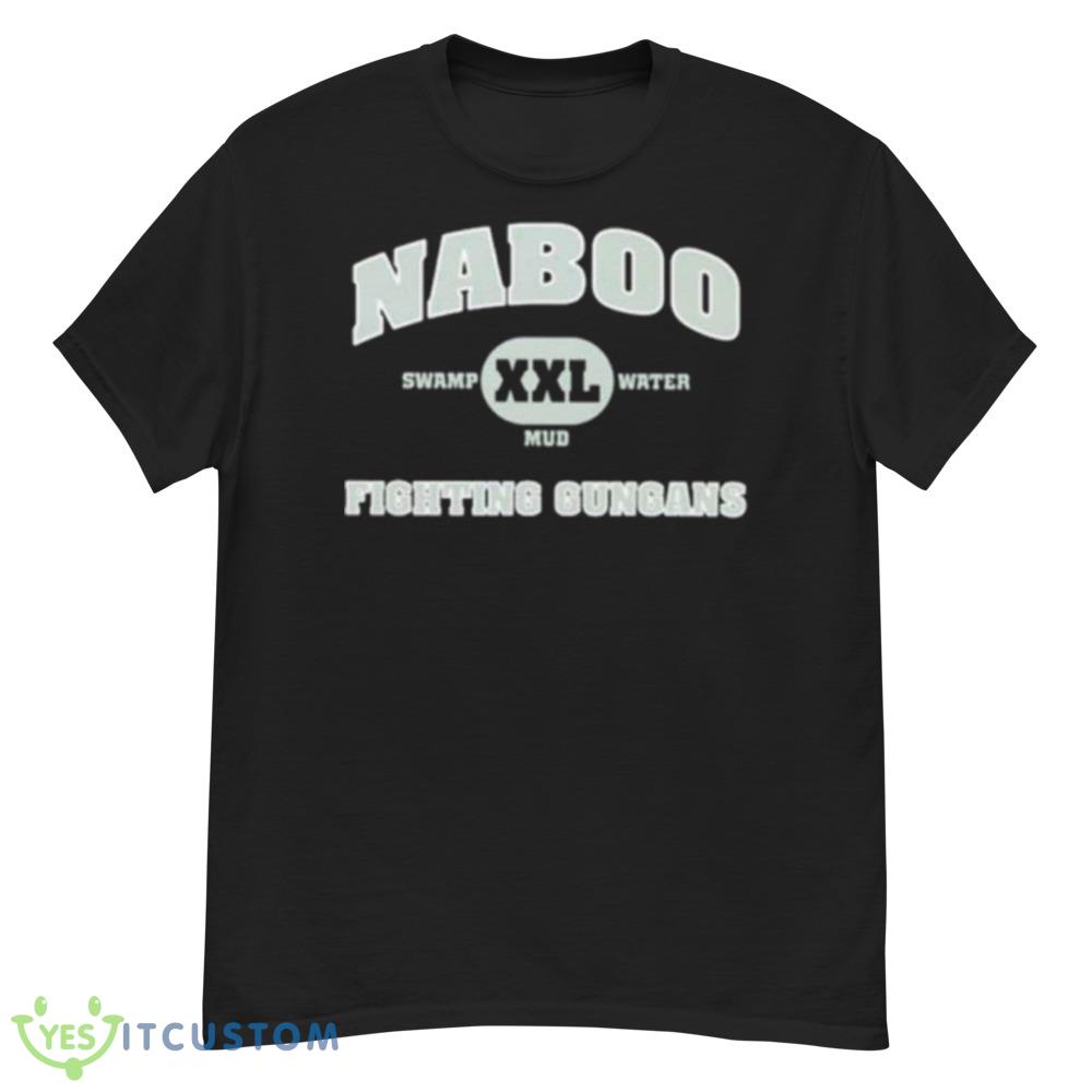 Naboo fighting gungans Black T Shirt Mockup 5 Naboo fighting gungans Black T Shirt Mockup - Men’s Classic Tee Gildan 5000