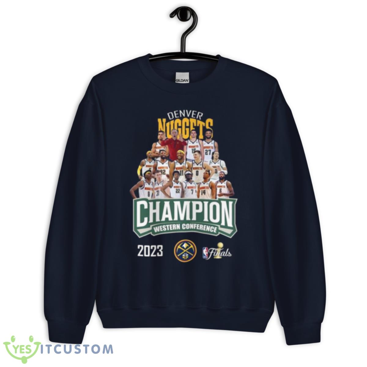 NBA Finals Denver Nuggets Champions Western Conference 2023 Shirt 13 NBA Finals Denver Nuggets Champions Western Conference 2023 Shirt - Unisex Crewneck Sweatshirt-1