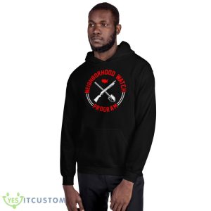 Neighborhood watch program Black T Shirt Mockup - 18500 Unisex Heavy Blend Hooded Sweatshirt
