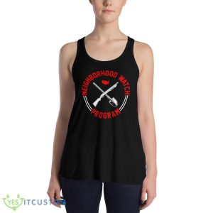 Neighborhood watch program Black T Shirt Mockup - 8800 Women's Flowy Racerback Tank