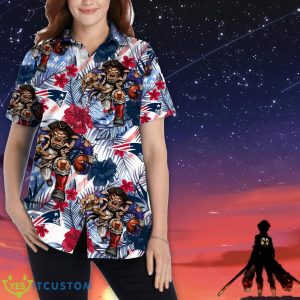 New England Patriots Personalized Name Tropical Floral Men Women Hawaiian Shirt And Shorts For NFL Football Fans 5 New England Patriots Personalized Name Tropical Floral Men Women Hawaiian Shirt And Shorts For NFL Football Fans Product Photo 2