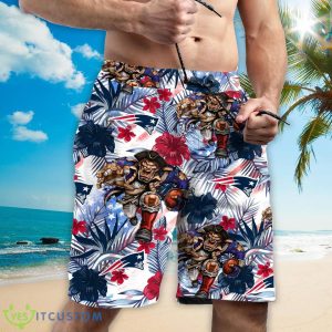 New England Patriots Personalized Name Tropical Floral Men Women Hawaiian Shirt And Shorts For NFL Football Fans 6 New England Patriots Personalized Name Tropical Floral Men Women Hawaiian Shirt And Shorts For NFL Football Fans Product Photo 3
