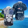 New England Patriots Skull NFL Gift For Fan Hawaiian Shirt For Men Women Product Photo 1