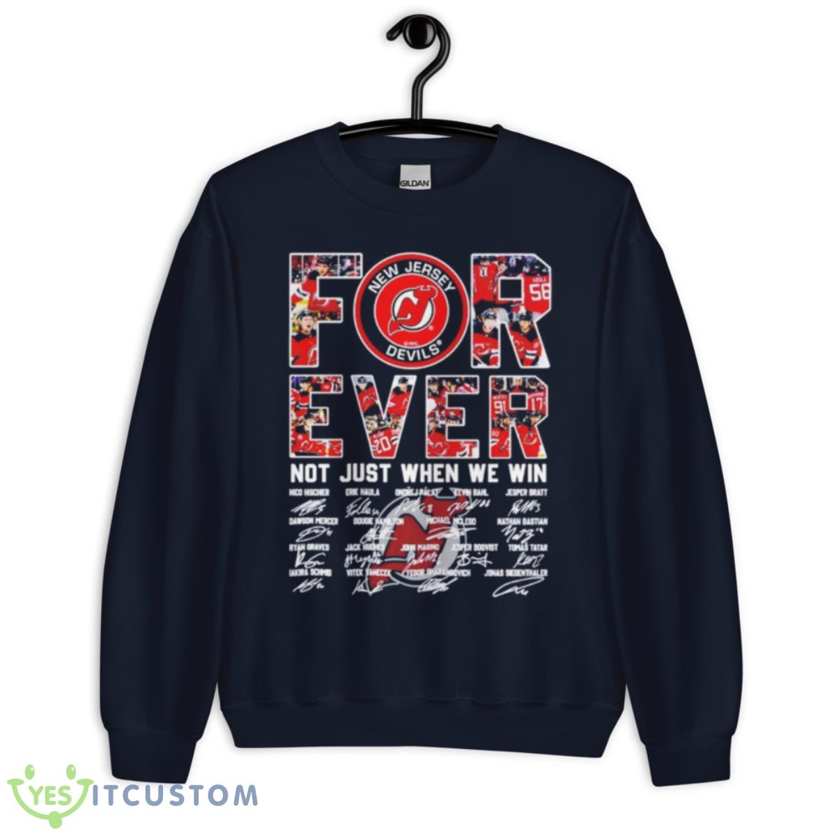 New Jersey Devils Not Just When We Win Signatures Shirt 2 New Jersey Devils Not Just When We Win Signatures Shirt - Unisex Crewneck Sweatshirt-1