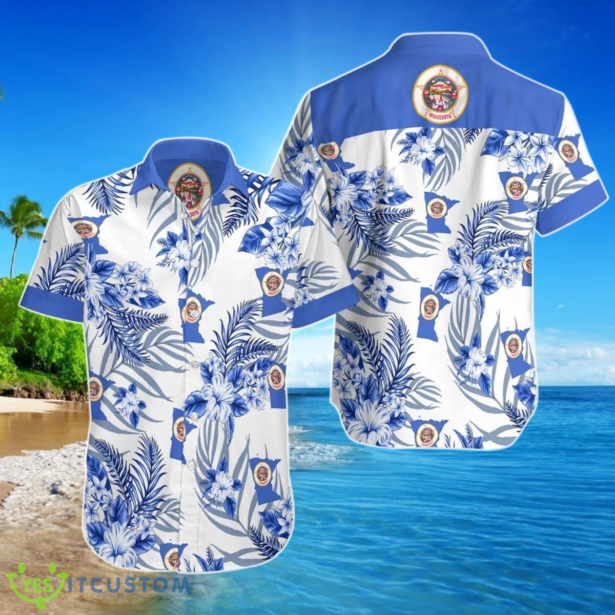 New Minnesota Proud Hawaiian Tropical Sleeve Button Unisex Shirt Men 2 New Minnesota Proud Hawaiian Tropical Sleeve Button Unisex Shirt Men Product Photo 1