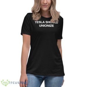 Nina Turner Tesla Should Unionize Shirt - Women's Relaxed Short Sleeve Jersey Tee