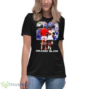 novak Djokovic and Serena Williams grand slam signatures shirt - Women's Relaxed Short Sleeve Jersey Tee