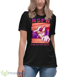 Nsfw Never Safe From Waluigi Shirt - Women's Relaxed Short Sleeve Jersey Tee