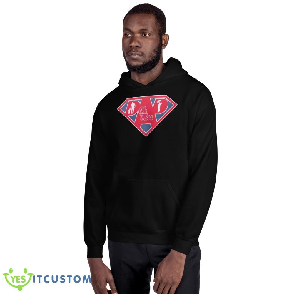 ole Miss Rebels Super dad Black T Shirt 2 ole Miss Rebels Super dad Black T Shirt - 18500 Unisex Heavy Blend Hooded Sweatshirt