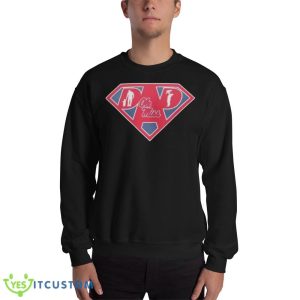 ole Miss Rebels Super dad Black T Shirt - 18000 Unisex Heavy Blend Crewneck Sweatshirt