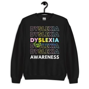 Original dyslexia awareness Black T Shirt Mockup - 18000 Unisex Heavy Blend Crewneck Sweatshirt